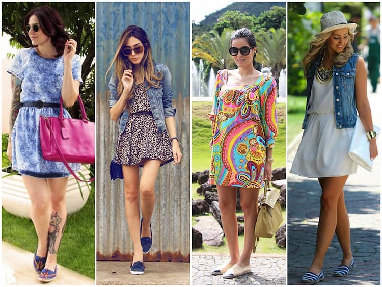 Alpargatas com vestido